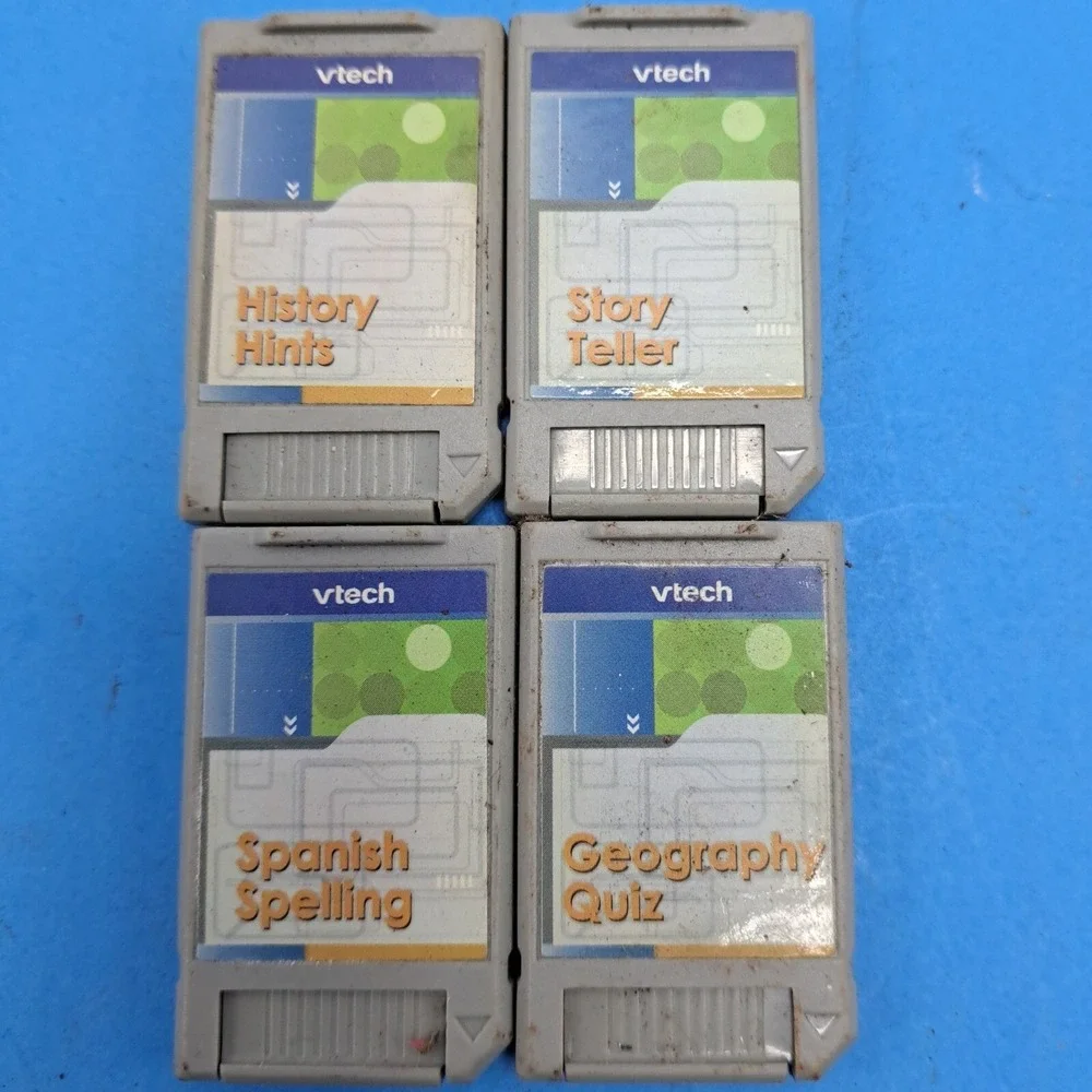 VTech V Smile Game Cartridge Lot History Spanish Geography Quiz Learning Set